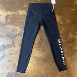 Pure Barre Tavi Black Leggings with Camo Logo